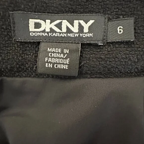 DKNY Women's Small Black Midi Straight/Pencil Wool Blend Fully Lined Skirt - Picture 12 of 16